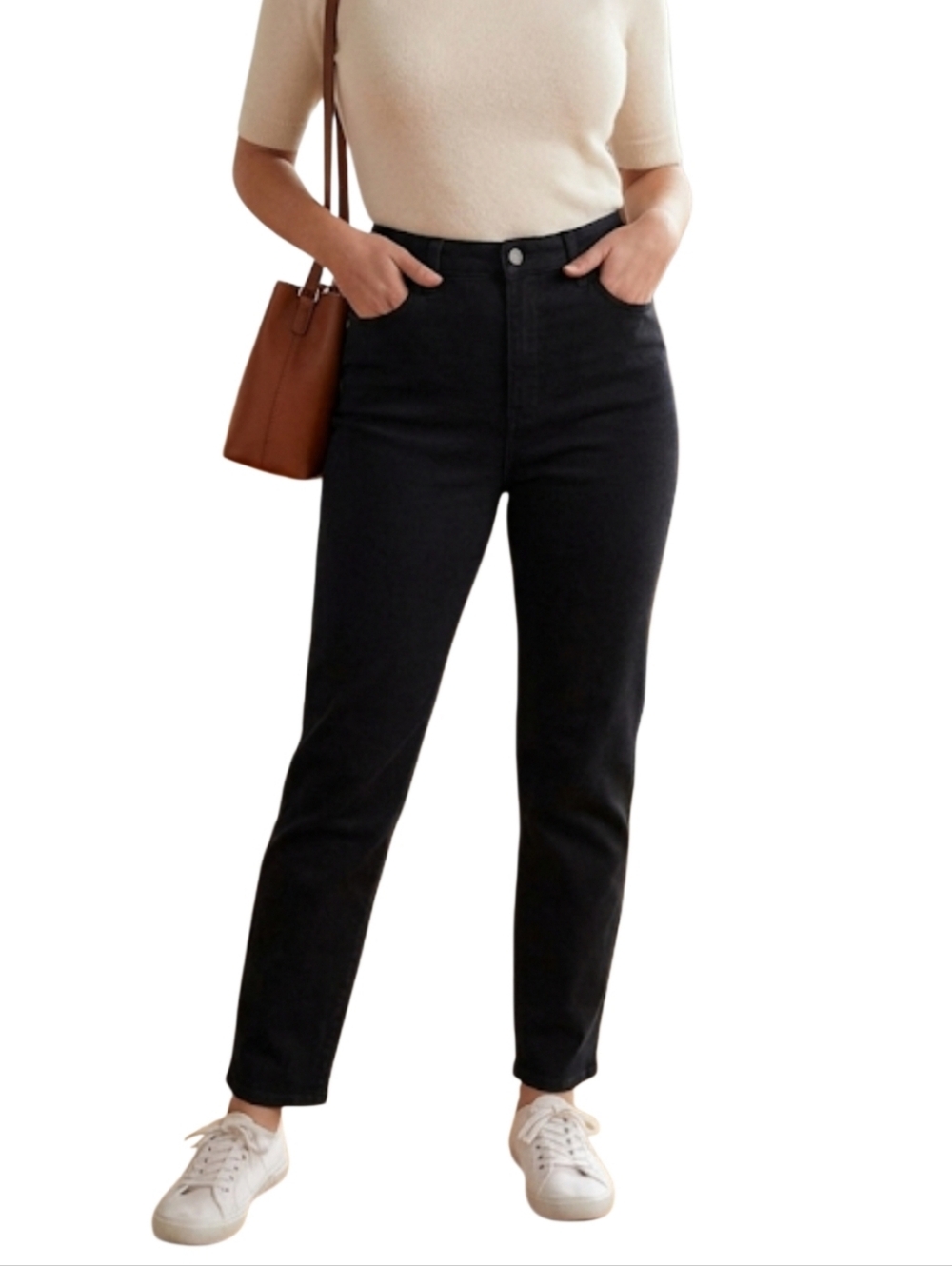 No Boundaries Women’s High Rise Mom Jeans Black Size 9 NWT